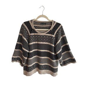 Gudrun Sjoden Women's Pullover Sweater Knitted Size L Lagenlook Organic Cotton